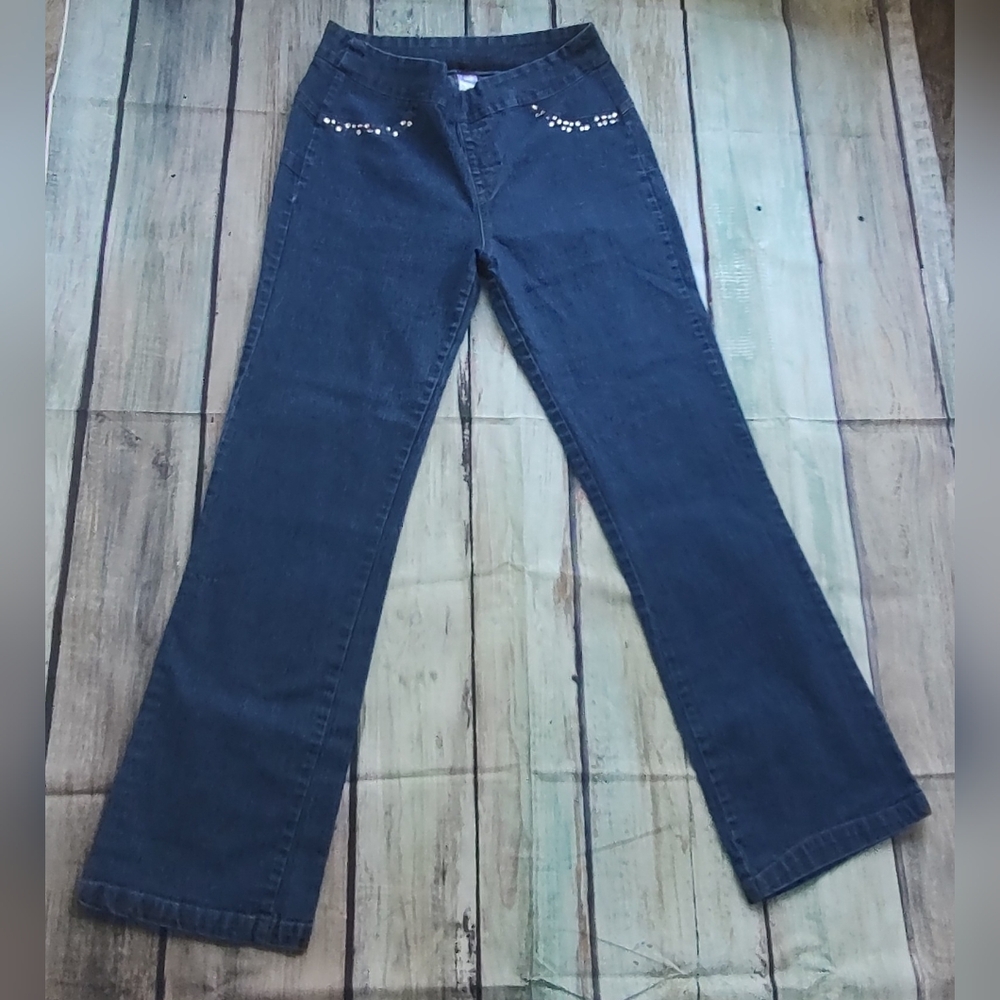 Jeans Casual Unbranded  Pull On 2 Pockets Embellished Casual Cotton Polyester M